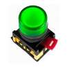 Лампа AL-22TE сигнальная d22мм зеленый неон/240В цилиндр ИЭК фото 1