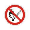 Самоклеящаяся этикетка: Ф180мм Запрещается пользоваться открытым огнем и курить ИЭК фото 1
