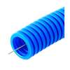 Труба гофрированная ПП лёгкая 350 Н безгалогенная (HF) синяя с/з д16 (100м/5500м уп/пал) Промрукав фото 1