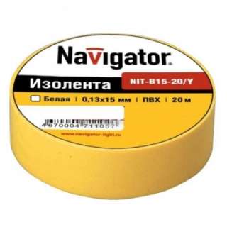 71105 Изолента Navigator NIT-B15-20/Y жёлтая
