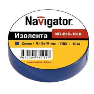 71233 Изолента Navigator NIT-B15-10/B синяя