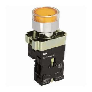 Кнопка управления LAY5-BW3561 с подсветкой желтый 1з ИЭК