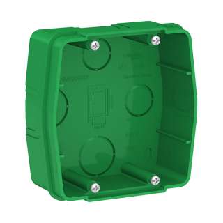Коробка монтажная для силовых розеток скрытой установки Schneider Blanca, цвет зеленый