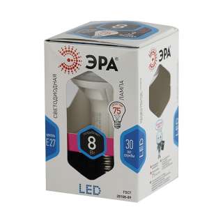 Лампа светодиодная ЭРА LED smd R63-8w-840-E27..