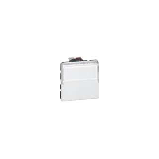 Legrand 77043 Кнопочный выключатель перекидной Программа Mosaic 2 модуля с держателем этикеток 6 A белый