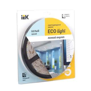 Лента LED 5м блистер LSR-3528W120-9.6-IP65-12V белый цвет ИЭК-eco