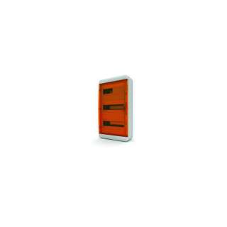 Щит навесной TEKFOR 36 модулей IP65, прозрачная оранжевая дверца