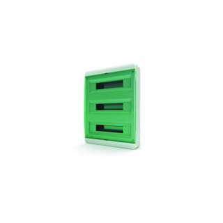 Щит навесной TEKFOR 54 модуля IP41, прозрачная зеленая дверца