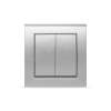 Выключатель двухклавишный UNIVersal Бриллиант, цвет серебро фото 1