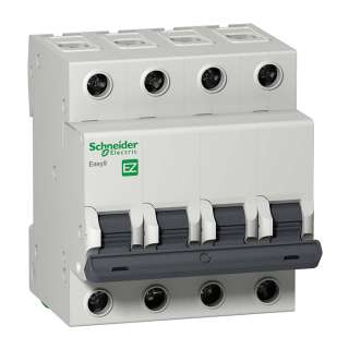 Автоматический выключатель Schneider Electric Easy 9 4 полюса 10А B 4,5кА 400В =S=