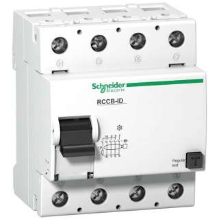 Дифференциальный выключатель нагрузки 125A 300МА 4 полюса Schneider Electric, серия RCCB-ID