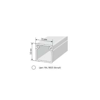 Кабель-канал белый в п/э 16х16 (120м/уп) Промрукав