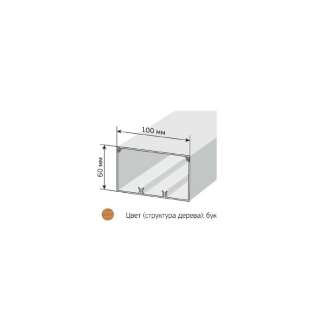Кабель-канал бук 2-й замок 100х60 (16м/уп) Промрукав