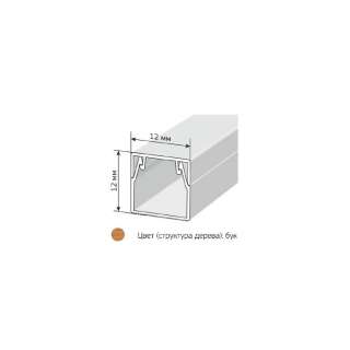 Кабель-канал бук 2-й замок 12х12 (242м/уп) Промрукав