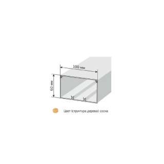 Кабель-канал сосна 2-й замок 100х60 (16м/уп) Промрукав