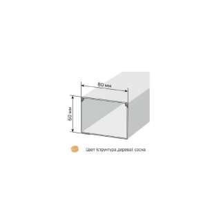Кабель-канал сосна 2-й замок 80х60 (18м/уп) Промрукав