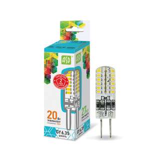 Лампа светодиодная LED-JCD-standard 2Вт 230В GY6,35 4000К 180Лм ASD