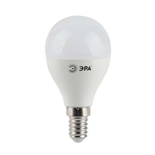 LED P45-5W-827-E14 ЭРА (диод, шар, 5Вт, тепл, E14) (10/100/3000)