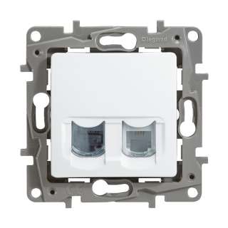 Legrand 672252 Розетка RJ11+RJ45 UTP категории 5 белый