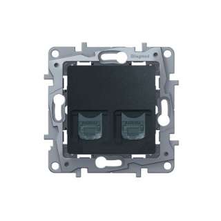 Legrand 672652 Розетка RJ11+RJ45 UTP категории 5 антрацит