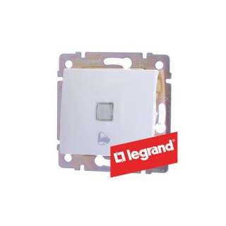 Legrand 774215 Выключатель без фиксации с подсветкой с символом звонка Valena 10 A 250 В~ белый