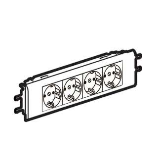 Legrand 77434 Розетка 4х2К+3 Программа Mosaic для установки в кабель-канале автоматические клеммы стандартная