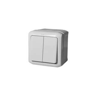 Legrand 782331 Переключатель 10A 2 клавишный IP44 серый