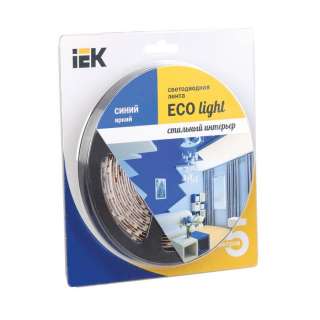 Лента LED 5м блистер LSR-3528B60-4.8-IP20-12V ИЭК-eco синяя