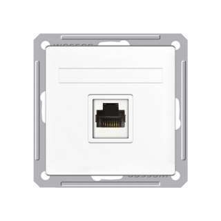 Механизм компьютерной розетки RJ45 категории 5E Schneider Electric W59, цвет белый