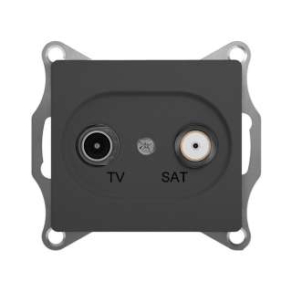 Механизм телевизионной оконечной розетки TV/SAT 1dB Schneider Electric GLOSSA, цвет антрацит