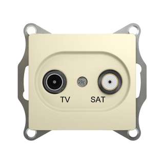 Механизм телевизионной оконечной розетки TV/SAT 1dB Schneider Electric GLOSSA, цвет бежевый