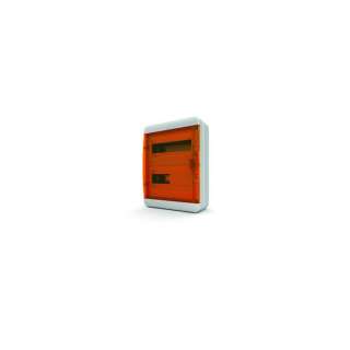 Щит навесной TEKFOR 24 модуля IP65, прозрачная оранжевая дверца