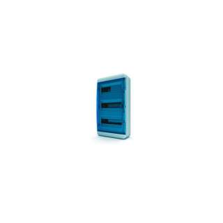 Щит навесной TEKFOR 36 модулей IP65, прозрачная синяя дверца