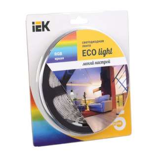 Светодиодная лента RGB LED 5м блистер LSR-3528RGB54-4.8-IP20-12V полноцветная ИЭК-eco